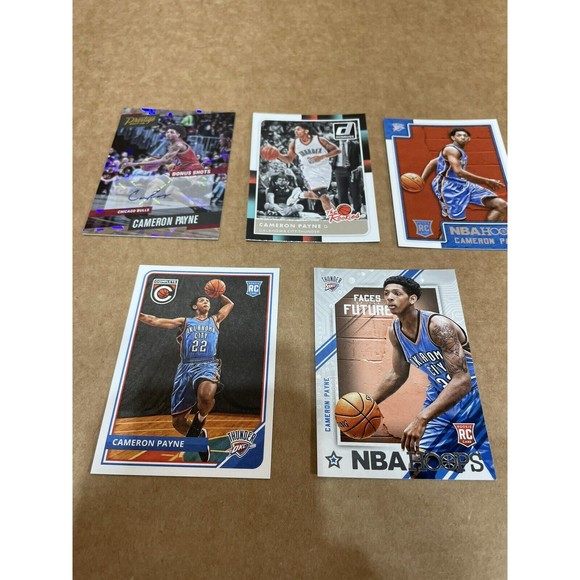 Cameron Payne Basketball Cards, Lot of 5, Rookie and Auto, Thunder/Bulls - Picture 5 of 10